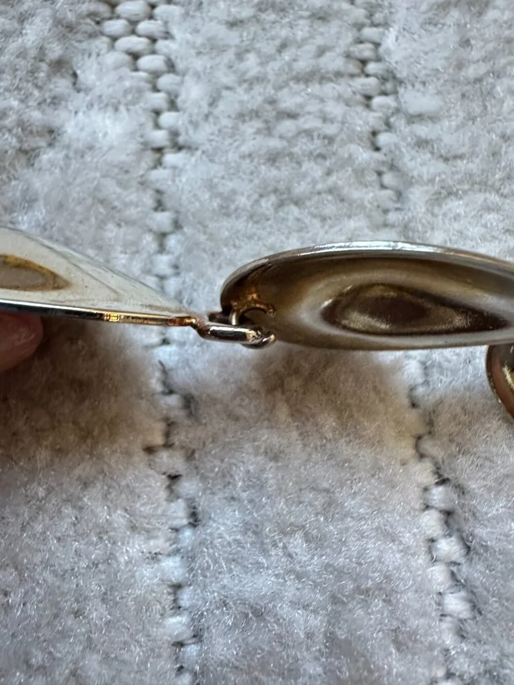 Vintage Silver Tone Sculptural Teardrop Collar Choker Necklace 14.5”
